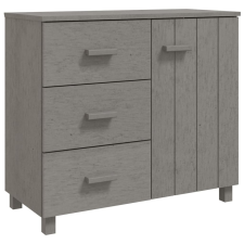 vidaXL HAMAR világosszürke tömör fenyőfa tálalószekrény 90x40x80 cm (340431) bútor
