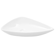 vidaXL háromszög alakú fehér kerámia mosdó 645x455x115 mm (142997) szaniter