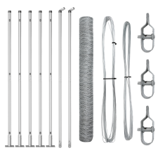 vidaXL Hatásvonalú Kerítés 1x10 m Galvanizált acél (3353765) építőanyag