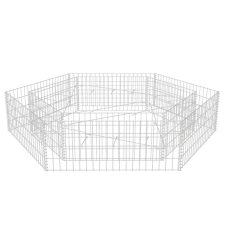 vidaXL hatszögletű gabion magaságyás 200 x 173 x 40 cm (142536) kerti tárolás