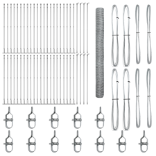 vidaXL Hatszögletű kerítés 1.6 x 100 m Galvanizált acélból (3353885) építőanyag