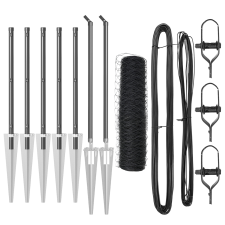 vidaXL Hatszögletű kerítés Szürke 0,5x10 m Acélban (3353189) építőanyag