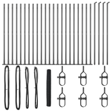 vidaXL Hatszögletű kerítés Szürke 1,2x50 m Acél (3353700) építőanyag