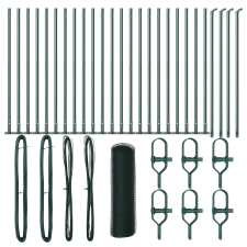 vidaXL Hatszögletű kerítés Zöld 0,8x50 m Acél (3353549) építőanyag