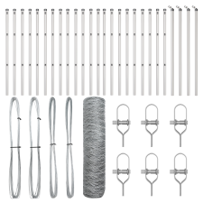 vidaXL Hatszögű kerítés 0.6x50 m Horganyzott acél (3352985) építőanyag