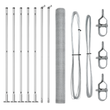 vidaXL Hatszögű Kerítés 1,4x10 m Horganyzott Acél (3353771) építőanyag