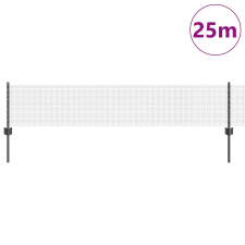 vidaXL Hegesztett Drótfence 11 U Oszloppal Szürke 0.4x25 m Acél építőanyag