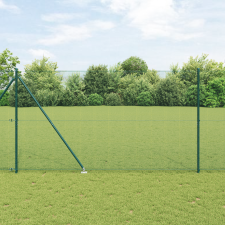 vidaXL hegesztett drótfence 13 cölöppel Zöld 1.5x25 m Acél építőanyag