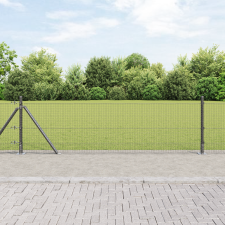 vidaXL Hegesztett drótfence 13 Flanged Posts Szürke 0.5x50 m Acél építőanyag