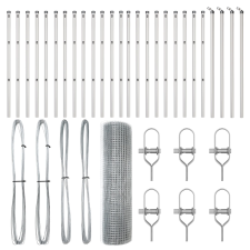 vidaXL Hegesztett Drótfence 13 Oszlopos 0.6x50 m Horganyzott Acél (3351635) építőanyag