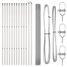 vidaXL Hegesztett Drótháló Kerítés 13 Oszloppal 1.5x25 m Horganyzott Acélból (3351621) építőanyag