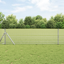 vidaXL Hegesztett drótháló kerítés 13 poszttal 0.4x100 m Galvanizált acél építőanyag