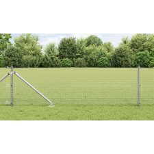 vidaXL Hegesztett Drótháló Kerítés 7 Cölöppel 0.4x10 m Galvanizált Acél építőanyag