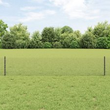 vidaXL Hegesztett Drótkerítés 11 U Oszloppal Szürke 0.4x25 m Acél építőanyag