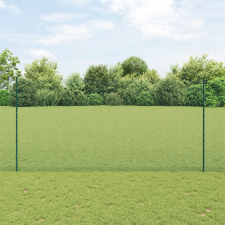vidaXL Hegesztett Drótkerítés 11 U Oszloppal Zöld 1.6x25 m Acél építőanyag