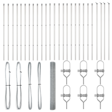 vidaXL Hegesztett Drótkerítés 13 oszloppal 1x50 m Galvanizált Acél (3351643) építőanyag