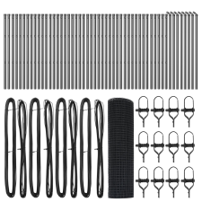 vidaXL hegesztett drótkerítés 13 oszloppal Szürke 0,5x100 m Acél (3351897) építőanyag
