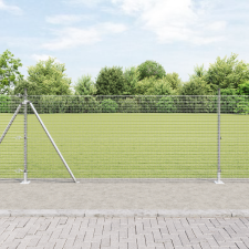 vidaXL Hegesztett Drótkerítés 13 Pöntyözött Oszloppal 1x100 m Galvanizált Acél építőanyag