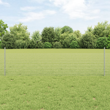 vidaXL Hegesztett Drótkerítés 22 U oszloppal, Ezüst 0.5x50 m Acél építőanyag