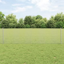 vidaXL Hegesztett drótkerítés 22 U oszloppal Ezüst 0.6x50 m Acél építőanyag