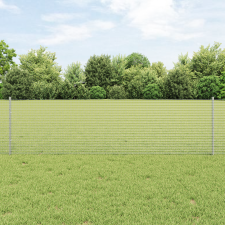 vidaXL Hegesztett drótkerítés 22 U oszloppal Ezüst 0.6x50 m Acél építőanyag