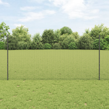 vidaXL Hegesztett Drótkerítés 22 U Oszloppal Szürke 1.2x25 m Acél építőanyag