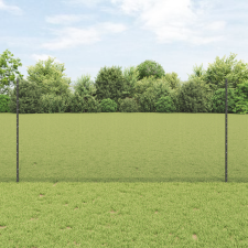 vidaXL Hegesztett Drótkerítés 44 U Oszloppal Szürke 1.2x50 m Acél építőanyag