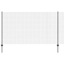 vidaXL Hegesztett drótkerítés 44 U oszloppal Szürke 1.4x50 m Acél (3336640) építőanyag