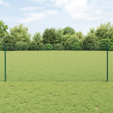 vidaXL Hegesztett Drótkerítés 44 U Oszloppal Zöld 0.8x100 m Acél építőanyag