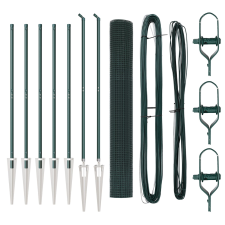 vidaXL hegesztett drótkerítés 7 cölöppel Zöld 1.4x10 m Fém (3352056) építőanyag