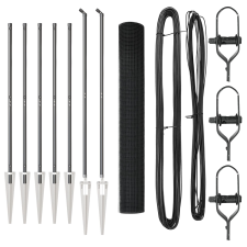 vidaXL Hegesztett Drótkerítés 7 Cövekoszloppal Szürke 1.4x10 m Acél (3352172) építőanyag