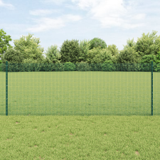 vidaXL Hegesztett drótkert 22 U poszttal Zöld 0,8x50 m Acél építőanyag