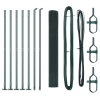vidaXL Hegesztett Huzalkerítés 7 Flenndelt Oszloppal Zöld 1,2 x 10 m Acél (3352405)