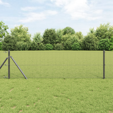 vidaXL hegesztett huzalos kerítés szürke 0.5x50 m acél építőanyag