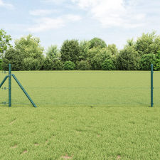 vidaXL Hexagon Kerítés Zöld 1.4x50 m Acél építőanyag