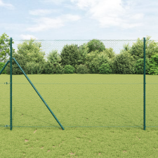 vidaXL Hexagon kerítés Zöld 1.6x10 m Acél építőanyag