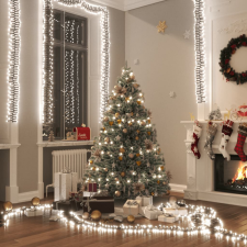 vidaXL hideg fehér fényű fürtös PVC LED-szalag 2000 LED-del 17 m karácsonyfa izzósor