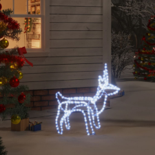 vidaXL Hideg fehér összecsukható karácsonyi rénszarvasfigura 120 LED karácsonyi dekoráció