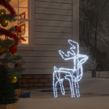 vidaXL hideg fehér összecsukható karácsonyi rénszarvasfigura 192 LED karácsonyi dekoráció