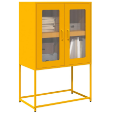 vidaXL Highboard Mustársárga 68x39x107 cm Acél bútor