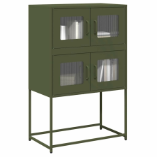 vidaXL Highboard olívazöld 68x39x107 cm Acél bútor