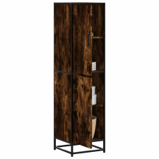 vidaXL Highboard sonoma tölgy 35,5x35x139 cm gépelt fa és fém bútor