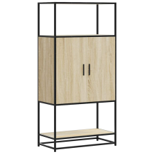 vidaXL Highboard sonoma tölgy 68x35x139 cm gépelt fa és fém (849040) bútor