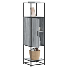 vidaXL Highboard szürke sonoma 35,5x35x139 cm gépelt fa és fém bútor