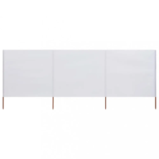 vidaXL homokfehér szövet 3-paneles szélfogó 400 x 160 cm kerti bútor