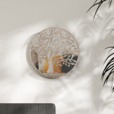 vidaXL homokszínű kerek vas tükör beltéri használatra 40 x 2,5 cm bútor