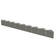 vidaXL horganyzott acél gabion fal 630 x 30 x 50 cm (143574) építőanyag