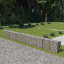vidaXL horganyzott acél gabion fal 900 x 50 x 100 cm biokészítmény