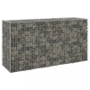 vidaXL Horganyzott acél gabion fal fedéllel 200 x 60 x 100 cm