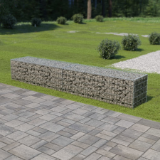 vidaXL horganyzott acél gabion fal fedéllel 300 x 50 x 50 cm kerti dekoráció